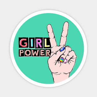 hey K's Girl Power - so square Magnet